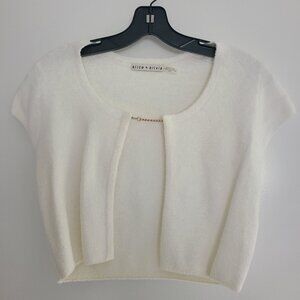 ALICE + OLIVIA White Knit Crop Top Size XS